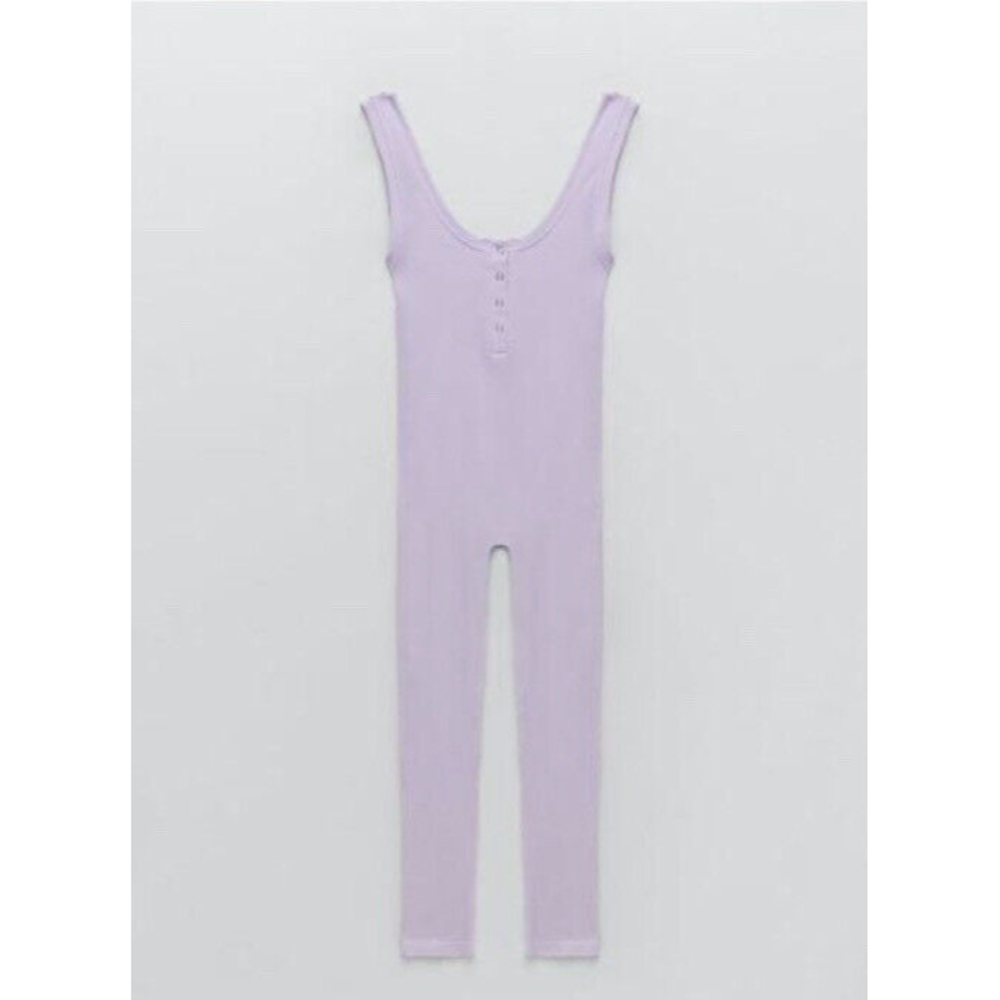 New zara limitless contour collection Overall One Piece Size M/L Lavender